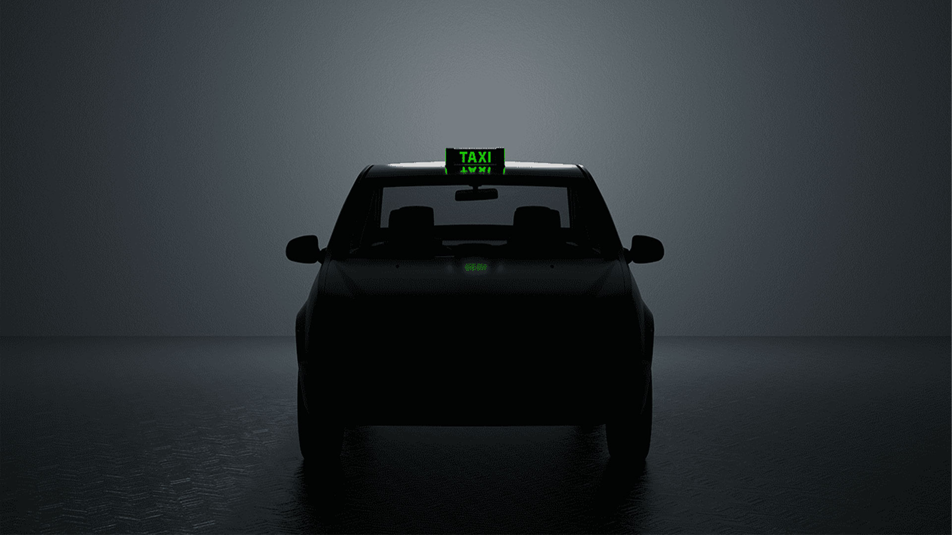 Taxi with illuminated Taxisful sign in a sleek product design